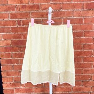 embroidered slip skirt